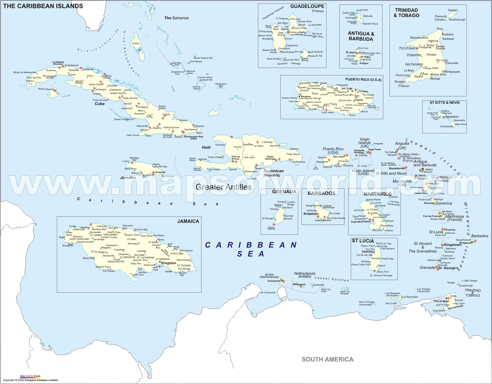 Download this Caribbean Islands Map picture